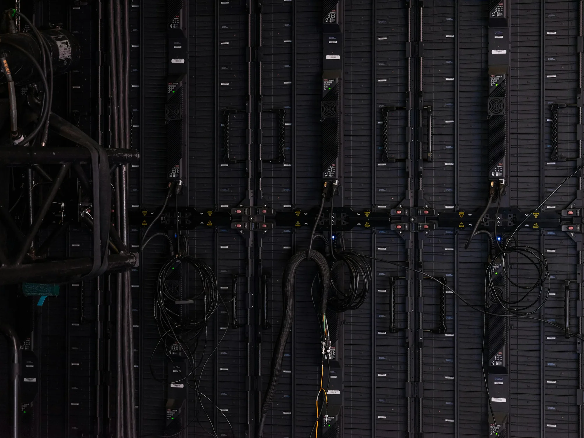 Close-up of a datacenter server room representing datacenter proxy infrastructure