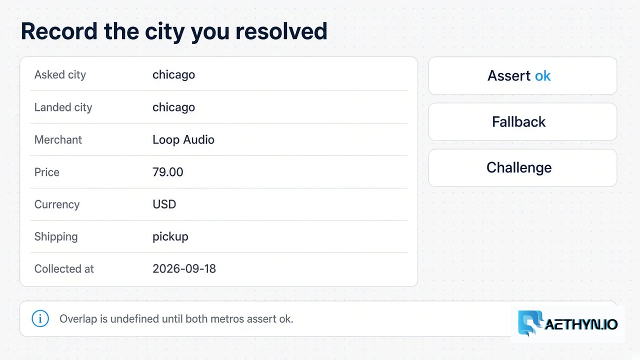 requested_city is an intent. resolved_city is the fact. Record the city you resolved, not the city you requested